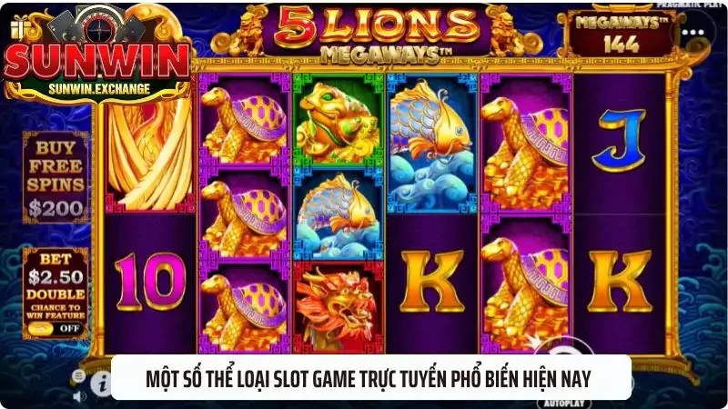 Một số thể loại slot game trực tuyến phổ biến hiện nay