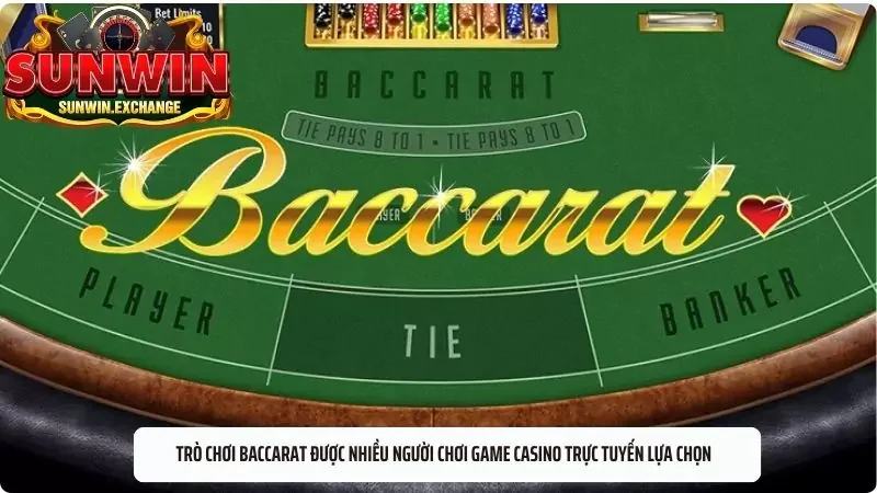 Trò chơi Baccarat được nhiều người chơi game casino trực tuyến lựa chọn