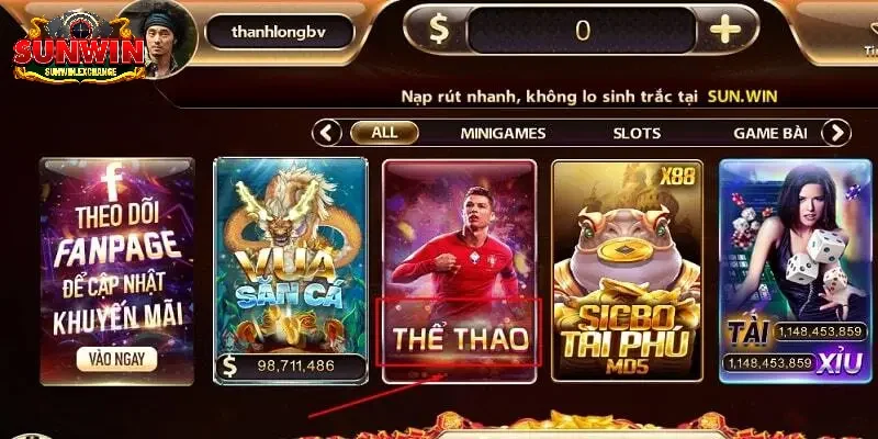 Một số thông tin quan trọng về sảnh game thể thao SUNWIN